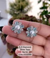 AD Diamond Silver And Rose Gold Tops Earrings Catalog
